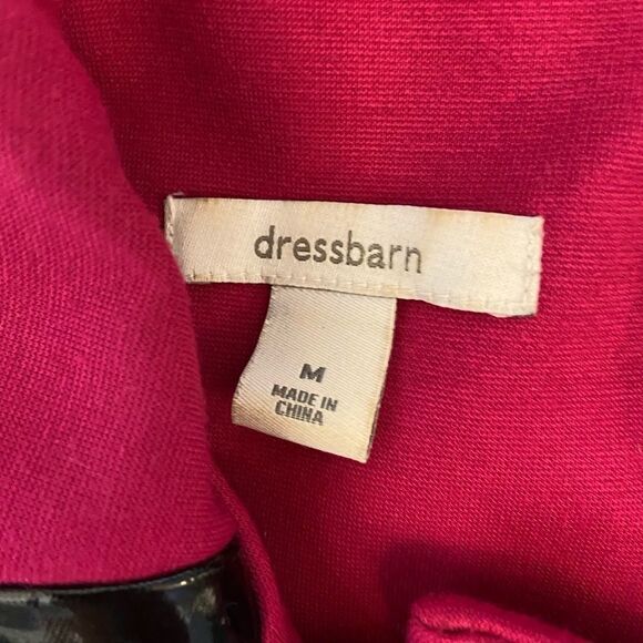 DRESSBARN Pink Crop Blazer Faux Patent LeatherTrim - Picture 8 of 8